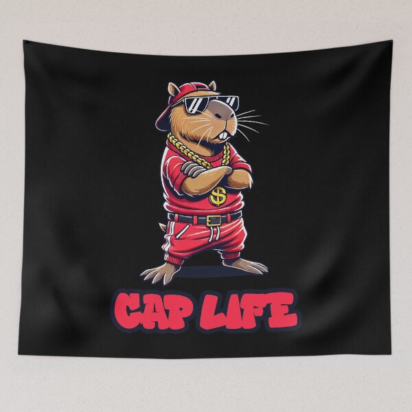 Item preview, Cap Life – The Hip-Hop Capybara designed and sold by Victor Shadehorn.