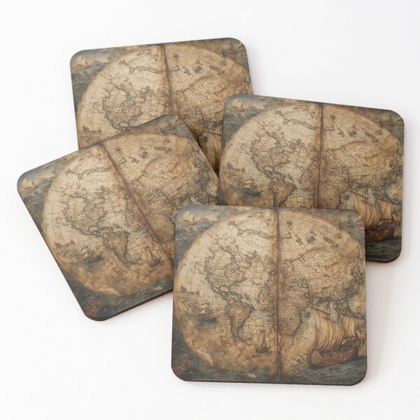Item preview, Medieval Map Ship Art designed and sold by TheDarkWardrobe.