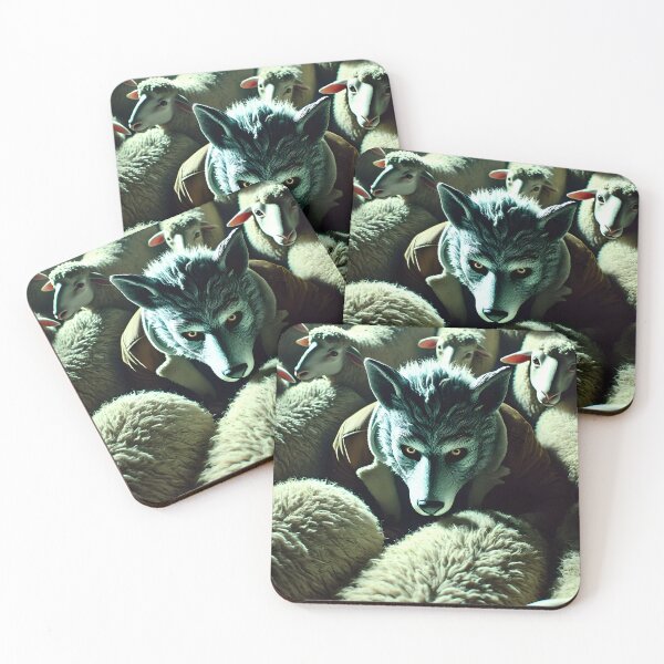 Item preview, The Wolf in Sheep's Clothing – Surreal Night Motif designed and sold by _RudeMango.