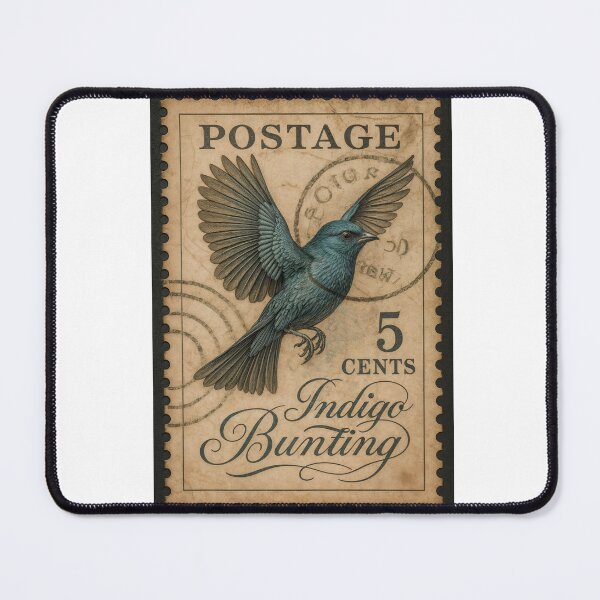 Artikelvorschau, Vintage Indigo Bunting Briefmarke - 5 Cent entworfen und verkauft von ForeverPrintsOK.