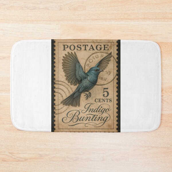 Artikelvorschau, Vintage Indigo Bunting Briefmarke - 5 Cent entworfen und verkauft von ForeverPrintsOK.