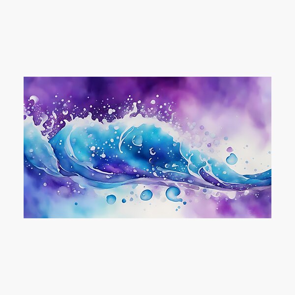 Item preview, Blue and Purple Wave designed and sold by BookCovered.