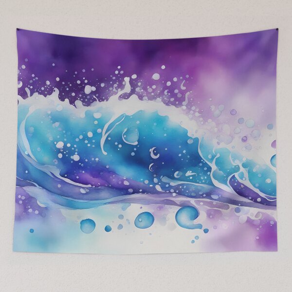 Item preview, Blue and Purple Wave designed and sold by CalmnessbyChoice.