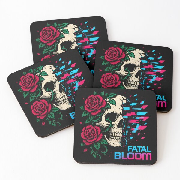 Item preview, Glitch Skull Roses Fatal Bloom designed and sold by MysticArtisan.