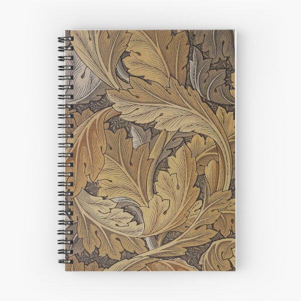 Artikelvorschau, William Morris Acanthus hinterlässt Gold und Braun entworfen und verkauft von Pixelchicken.