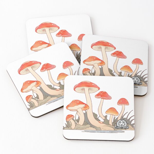 Item preview, Wide mushroom cluster watercolor design designed and sold by PlaneOfRandom.
