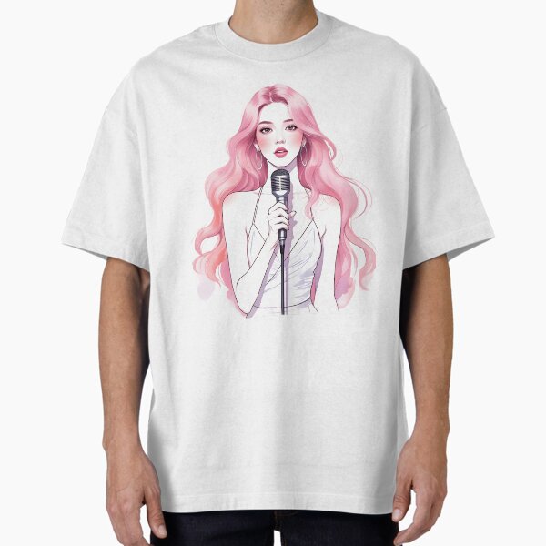 Item preview, Dreamy Pop Idol – Pastel Line‑Art Portrait designed and sold by Aetspire tees.