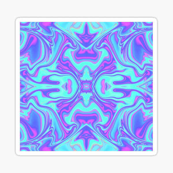 Artikel-Vorschau von Blauer holografischer Druck, metallisch schillerndes Muster, designt und verkauft von FestDrip.