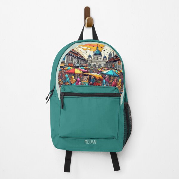 Item preview, Medan Comic Style City Art – Unique AI Travel Design for City Lovers, Perfect for Apparel, Gifts & Accessories designed and sold by knalpot-design.