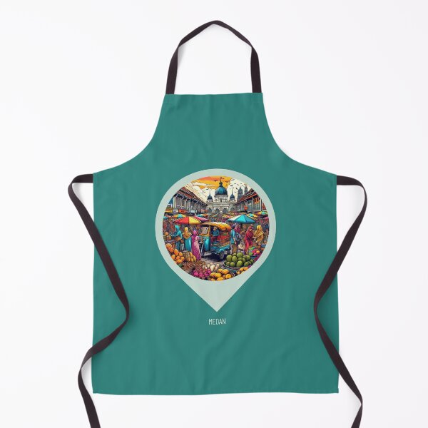 Item preview, Medan Comic Style City Art – Unique AI Travel Design for City Lovers, Perfect for Apparel, Gifts & Accessories designed and sold by knalpot-design.