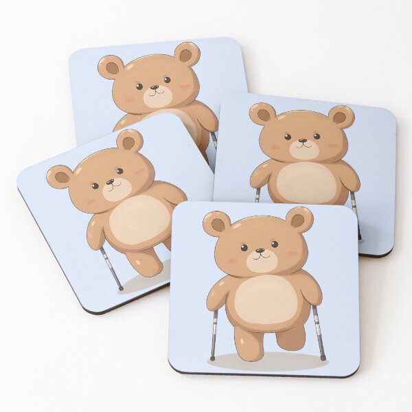 Item preview, Little Bear with Crutches – Brave Steps and a Strong Heart designed and sold by CeciliaGomezArt.