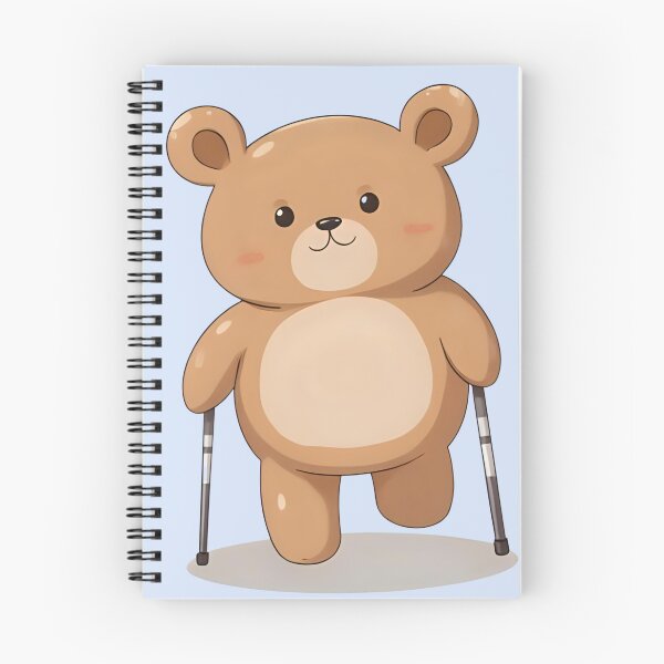 Item preview, Little Bear with Crutches – Brave Steps and a Strong Heart designed and sold by CeciliaGomezArt.