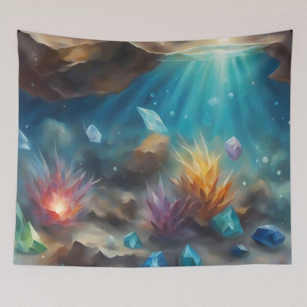 Item preview, Crystals in Underwater Cave designed and sold by CalmnessbyChoice.
