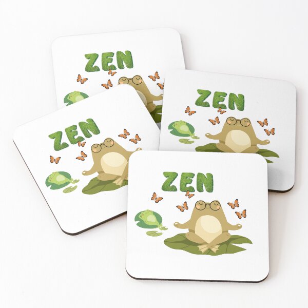 Item preview, Zen Meditating Frog – Peaceful Nature Illustration designed and sold by chanshoping.