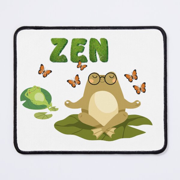 Item preview, Zen Meditating Frog – Peaceful Nature Illustration designed and sold by chanshoping.
