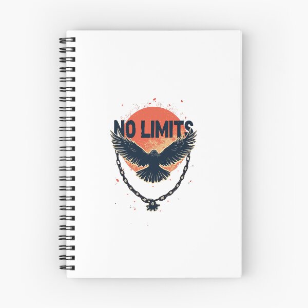 Item preview, No Limits – Break Free Motivational Quote with Flying Bird & Broken Chains for T-Shirts, Stickers, Phone Cases & More designed and sold by TubaPrints.