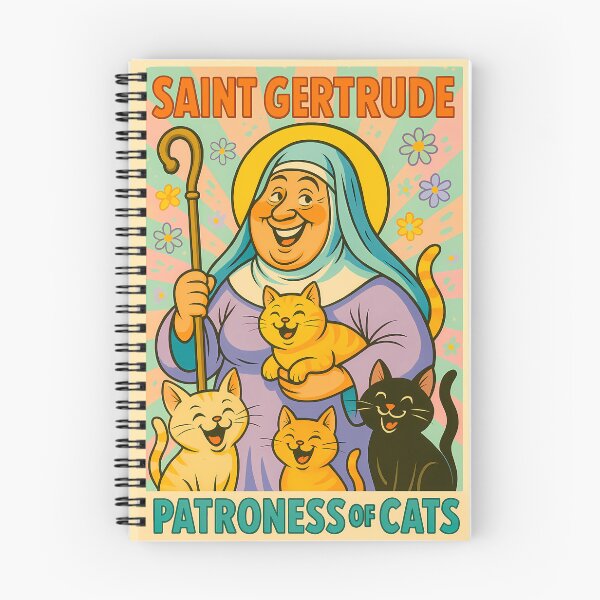 Item preview, Saint Gertrude – Patroness of Cats designed and sold by LivingstonVC.