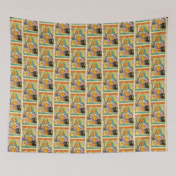 Item preview, Saint Gertrude – Patroness of Cats designed and sold by LivingstonVC.