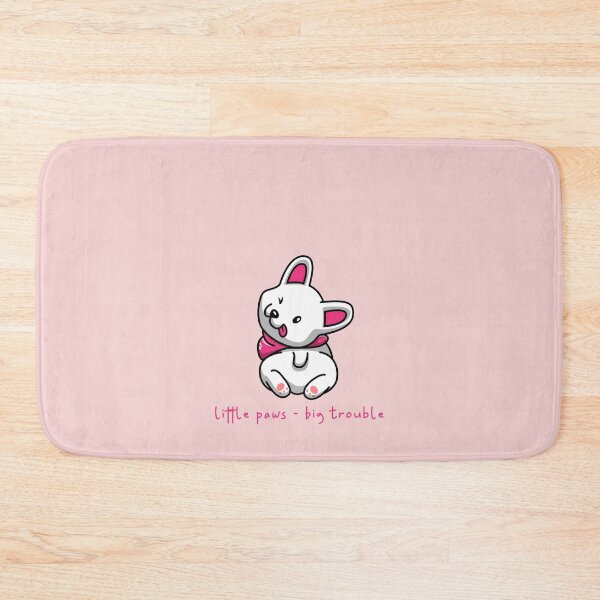 Item preview, Little Paws - Big Trouble White Cartoon Dog designed and sold by AM-Storefront.