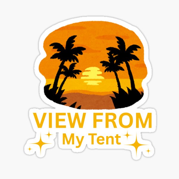 Item preview, View from My Tent – Sunset Camping Vibes designed and sold by sniffpad.