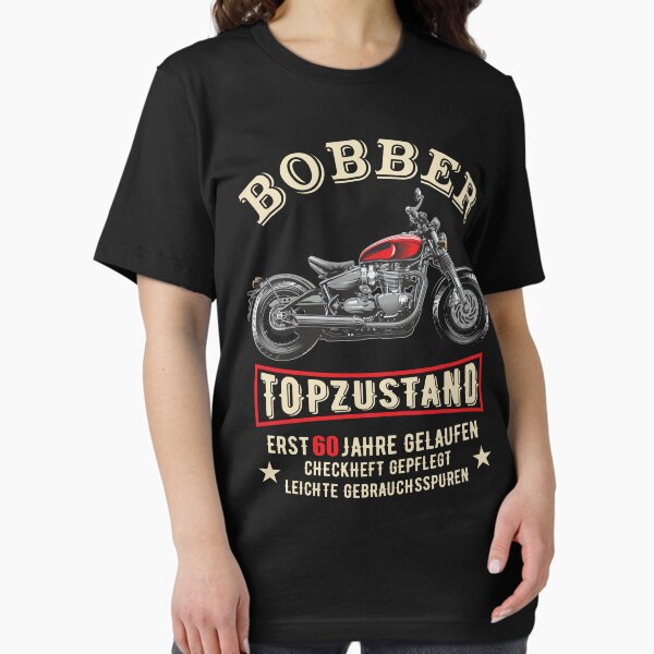 Item preview, 60th birthday man biker gift motorcycle red bobber designed and sold by BikerShirts24.