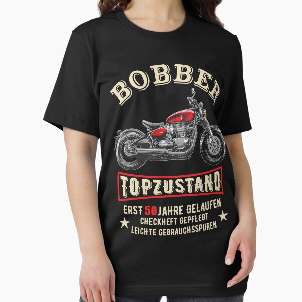 Item preview, 50th birthday man biker gift motorcycle red bobber designed and sold by BikerShirts24.