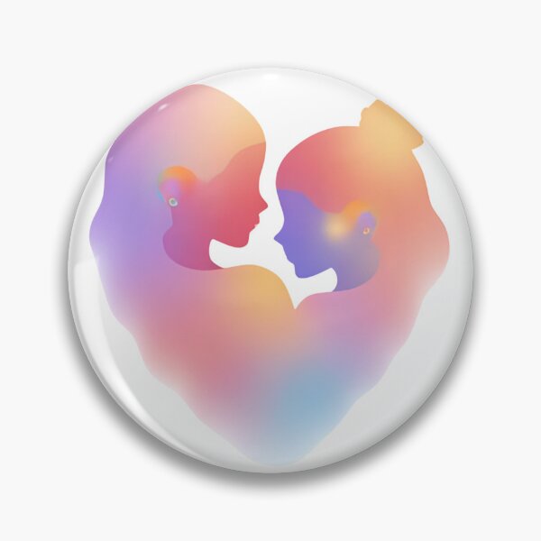 Item preview, Connected by the heart – Mother and daughter with hearing implants designed and sold by CeciliaGomezArt.