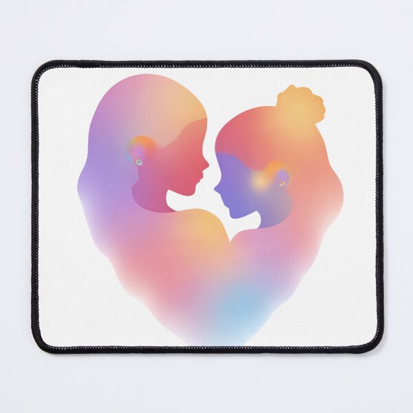 Item preview, Connected by the heart – Mother and daughter with hearing implants designed and sold by CeciliaGomezArt.