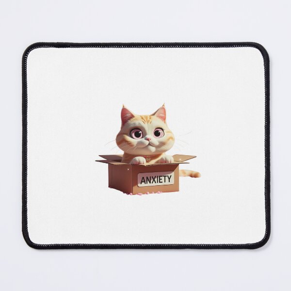 Item preview, Anxious but Make It Cute – Cat in a Box of Emotions designed and sold by Victoriella-v.