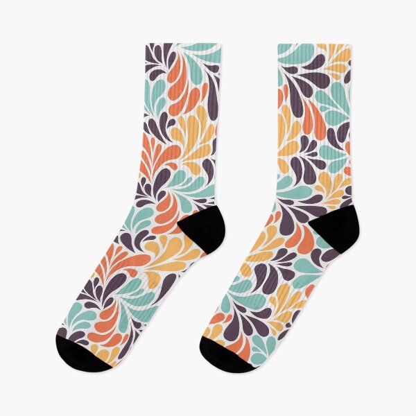 Item preview, Abstract Floral Boho Chic  - Retro botanical multi-colour modern splash design designed and sold by Vision-Tees.