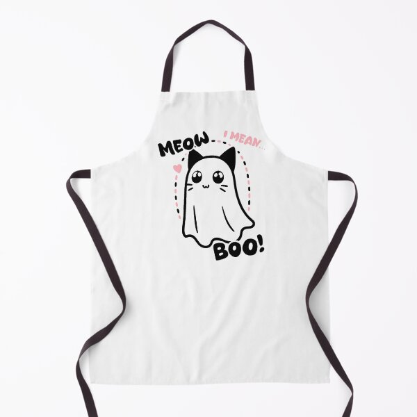 Item preview, Miau, quiero decir... ¡Buu! Lindo gato fantasma de Halloween designed and sold by FarieArt.