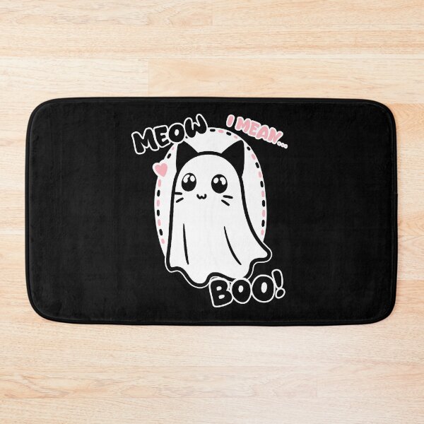 Item preview, Miau, quiero decir... ¡Buu! Lindo gato fantasma de Halloween designed and sold by FarieArt.