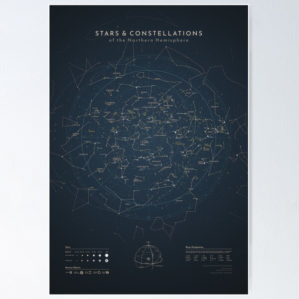 Aperçu de l'œuvre Étoiles et constellations de l'hémisphère nord créée et vendue par Florian Winkler.