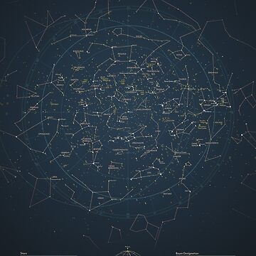 Artwork thumbnail, Stars and Constellations of the Northern Hemisphere by Florian Winkler