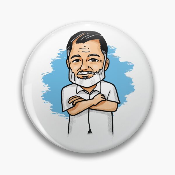 Item preview, Ernest Hemingway Cartoon designed and sold by AZHStudio.