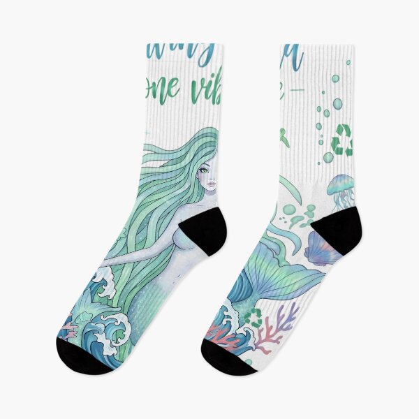 Item preview, Eco Mermaid Ocean Conservation Art - Save The World One Vibe at a Time designed and sold by AnnDesignStudio.