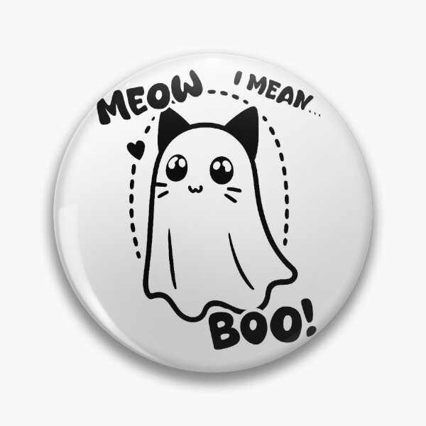 Item preview, Meow, I mean.. Boo! Halloween Ghost Cat designed and sold by FarieArt.