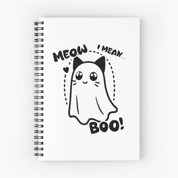 Item preview, Meow, I mean.. Boo! Halloween Ghost Cat designed and sold by FarieArt.