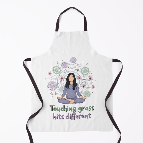 Item preview, Touching Grass Hits Different - Grounding Meditation Nature Therapy Art designed and sold by AnnDesignStudio.