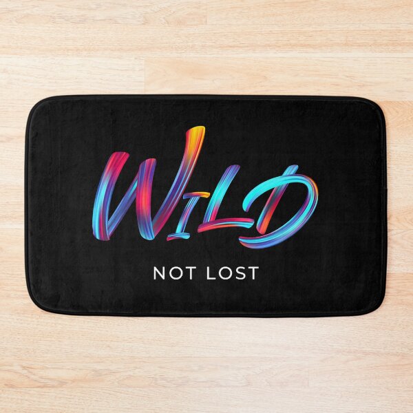 Item preview, Wild Not Lost – Colorful Neon Brushstroke Typography Design designed and sold by Sepinik.