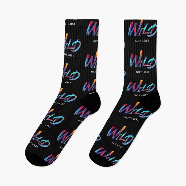 Item preview, Wild Not Lost – Colorful Neon Brushstroke Typography Design designed and sold by Sepinik.