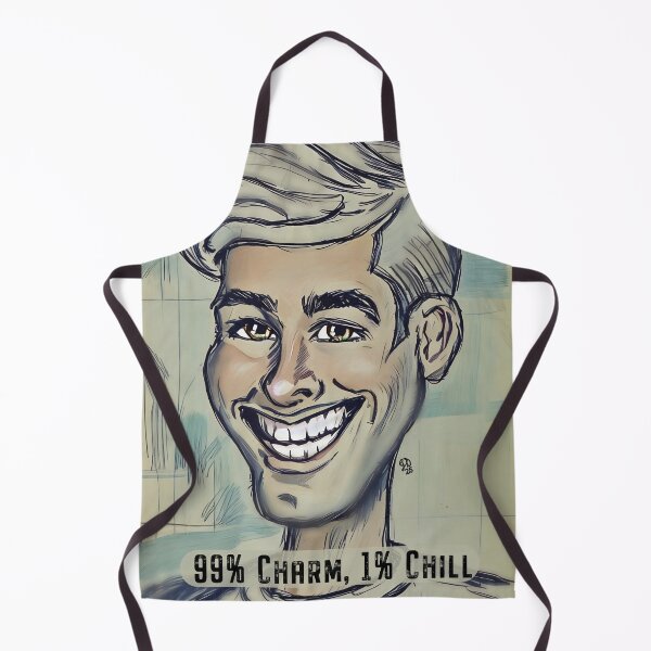 Item preview, 99% Charm, 1% Chill Retro Caricature Guy designed and sold by gleefulme.