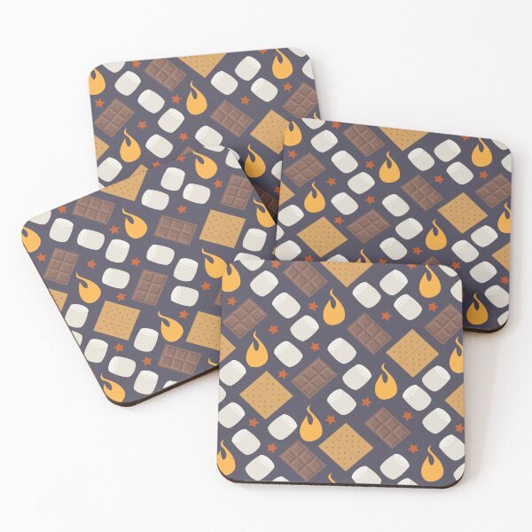 Item preview, Cute S’mores Pattern – Marshmallows, Chocolate & Campfire Vibes designed and sold by musingtreeart.