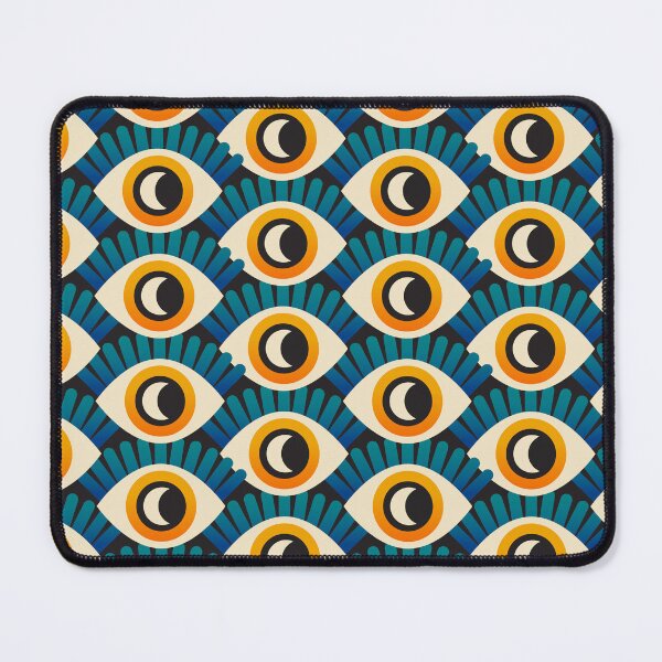 Artikelvorschau, Retro Trippy Eye Pattern – Auffälliges Midcentury-Augapfel-Design entworfen und verkauft von musingtreeart.