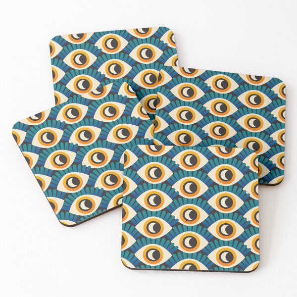 Item preview, Retro Trippy Eye Pattern – Bold Midcentury Eyeball Design designed and sold by musingtreeart.