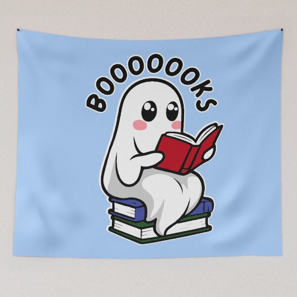 Item preview, Book reading sheet Cute ghost designed and sold by FarieArt.
