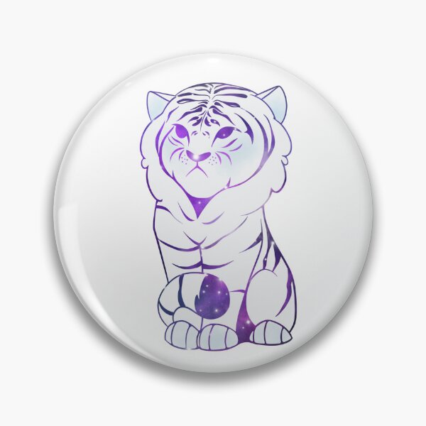 Item preview, White Galactic Tiger designed and sold by Cosmic Kitty Colors.