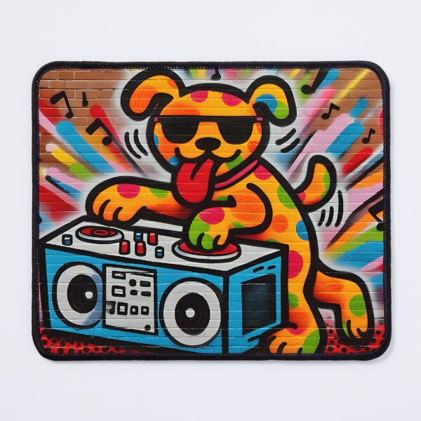 Item preview, Pop Art Dj Dog Dancing Pet designed and sold by vaninochu.