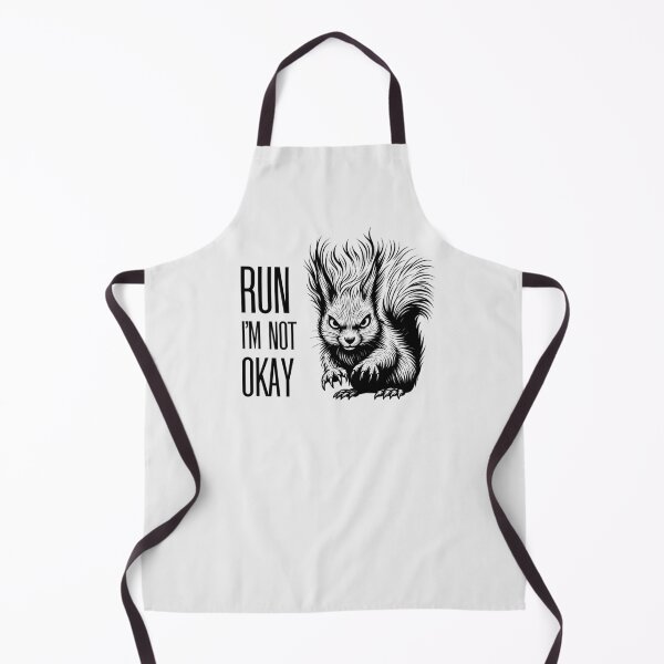 Item preview, RUN I’M NOT OKAY — Crazy Angry Squirrel, Mental Health Humor designed and sold by QuirkySpark.