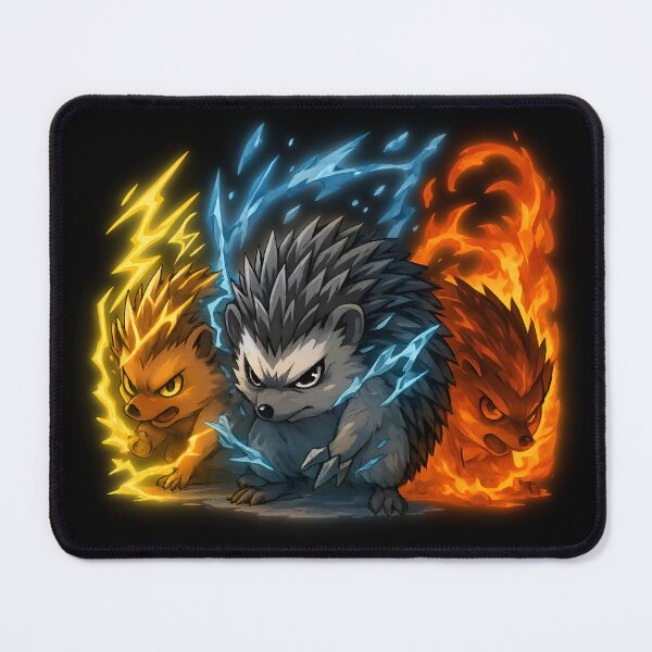 Item preview, Elemental Hedgehog Trio designed and sold by TheNewPixel.